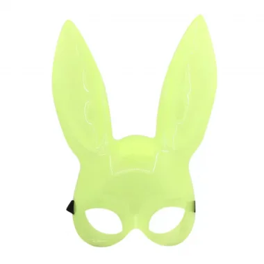 Karanlıkta Parlayan Fosforlu Tavşan Maskesi – Glow Bunny Masquerade Maske (32x22 Cm)