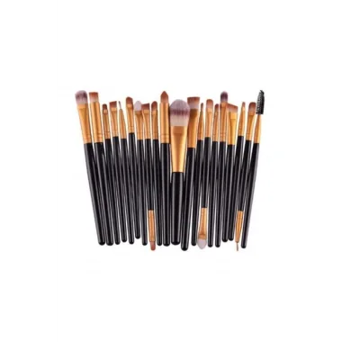 Karışık Renk 20li Profesyonel Yumuşak Makyaj Fırça Seti