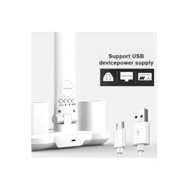 Led Dokunmatik Katlanabilir Masa Lambası Takvim Sıcaklık Saat Şarjlı Masa Lambası