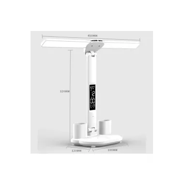Led Dokunmatik Katlanabilir Masa Lambası Takvim Sıcaklık Saat Şarjlı Masa Lambası