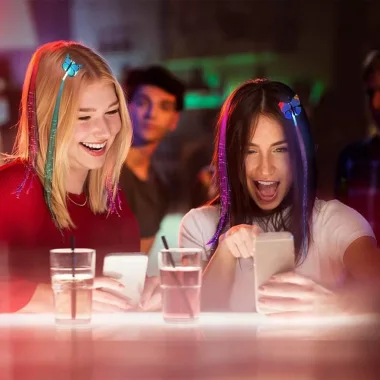 Led Fiber Optik Işıklı Kelebek Saç Klipsi 1 Adet