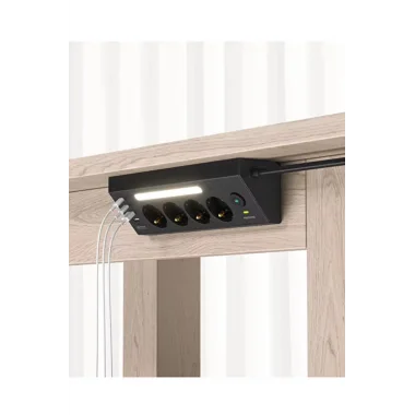 Lp764 Çoklu Gece Lambalı Priz Yüksek Gerilim Korumalı 4’lü Priz 2xusb 2xtype-c Çıkışlı Grup Priz Çoğaltıcı