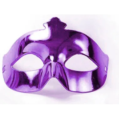 Mor Renk Kostüm Partisi Ekstra Parlak Balo Maskesi 15x10 Cm