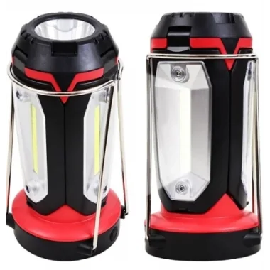 P-8801 Şarjlı Katlanabilir 3xcob Led+ 3w Led Çok Fonksiyonlu Kamp Feneri