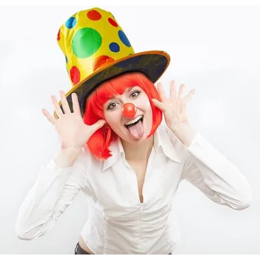 Palyaço Şapkası Rengarenk Puantiyeli 19 Cm
