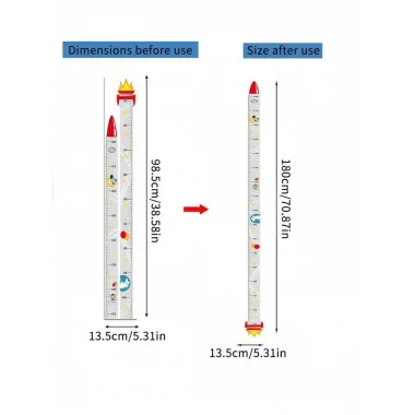 Sevimli Sarı Zürafa Yeşil Dinazor Deniz Kızı Roket Ağaç Boy Ölçüsü Sticker