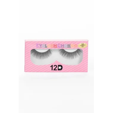 Takma Kirpik İpek Doğal Uzunlu Kısalı Orta Yoğunlukta Tekli 06