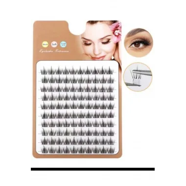 Takma Kirpik Tekli Demet Gerçek Kıl 12 Mm - 10’lu Sıra