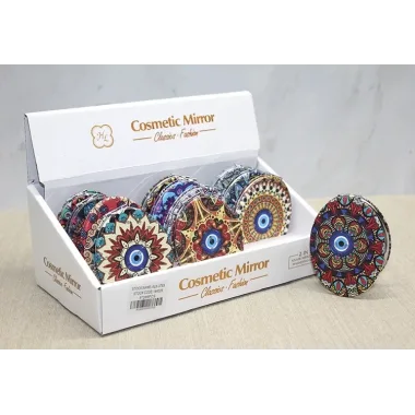 Taşlı El Aynası Oval İnce Alk3765