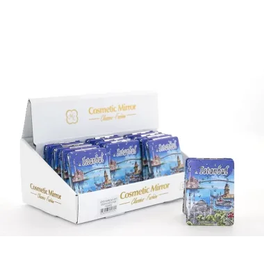 Taşlı İstanbul Tasarımı El Aynası İnce Alk2470a