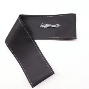 Tüm Araçlara Uyumlu Deri Direksiyon Kılıfı, Dikmeli Gri Dikişli