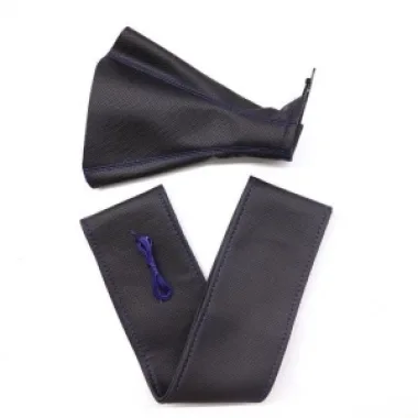 Tüm Araçlara Uyumlu Direksiyon Kılıfı Ve Vites Körüğü Siyah Vinil Mavi