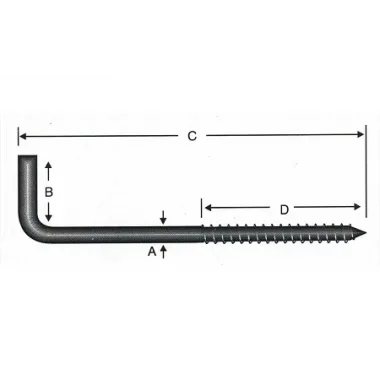 Vidalı Korniş Çivi No:8 - 4x80 - 100 Adet