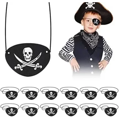 İthal Vinleks Deri Korsan Göz Bandı - Lastikli Yumuşak