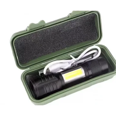 Wison Ws-5454 Taktik El Feneri Usb Şarj Edilebilir Kamp Feneri Cob Zumlanabilir Mini Taşınabilir El Feneri