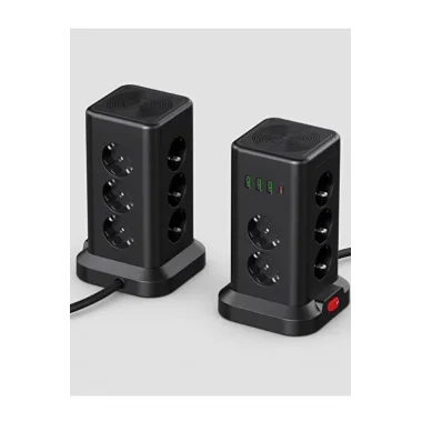 Wp711 Akım Korumalı Priz Kablosuz Şarj İstasyonu 11x Soket 3x Usb 1xtype-c Kablolu Grup Priz