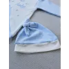 0-3 3-6 Ay Lucky Baby Nakışlı Es Çizgi Boy Şapkalı Erkek Bebek Tulumu