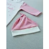 0-3 3-6 Ay Lucky Baby Nakışlı Es Çizgi Boy Şapkalı Kız Bebek Tulumu