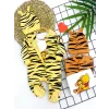 3-6-9-12 Ay Pooh Desenli Zebra Çizgili Şapkalı Sweatli 3lü Kız Erkek Bebek Tulumu(sarı)