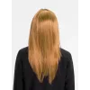 Altın Renk Düz Kesim İçi Astarlı Uzun Parti Peruğu Takma Saç