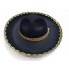 Altın Renk Şeritli Meksika Mariachi Latin Şapkası 55 Cm Çocuk