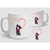 Baskılı Porselen Kupa Bardak Çift Taraflı Baskı 1 Adet Sevgili