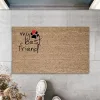 Dijital Baskı Kahverengi Patili My Best Friend Dekoratif Kapı Paspası K-2064