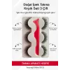 Doğal İpek Takma Kirpik 3 Çift + Kirpik Takma Aparatı 3d-21