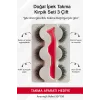 Doğal İpek Takma Kirpik 3 Çift + Kirpik Takma Aparatı 3d-32