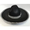 Gümüş Renk Şeritli Meksika Mariachi Latin Şapkası 55 Cm Çocuk