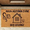 Kapı Önü Paspası Kişiye Özel Yazı Yazılır Koko Model Ev Detaylı Kalpli Pk-1562