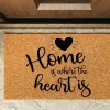 Kapı Önü Paspası Özel Tasarım Koko Model Home İs Where The Heart İs Pk-1553