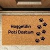 Kapı Önü Paspası Özel Tasarım Koko Model Hoş Geldin Pati Dostum Pk-1576