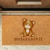 Kapı Önü Paspası Özel Tasarım Koko Model Sevimli Ayı Hoşgeldiniz Pk-1517