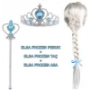 Örgülü Karlar Ülkesi Frozen Elsa Peruğu Tacı Ve Sopası Çocuk Boy