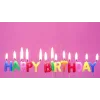 Rengarenk Happy Birthday Yazılabilen Doğum Günü Mumu