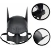 Siyah Renk Çocuk Boy Arkadan Lastikli Batman Maskesi A Kalite 20x14 Cm