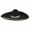Sombrero Meksika Şapkası Mariachi Gümüş Şeritli Yetişkin Boy