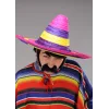 Sombrero Meksika Şapkası Renkli Örme Hasır Yetişkin Boy