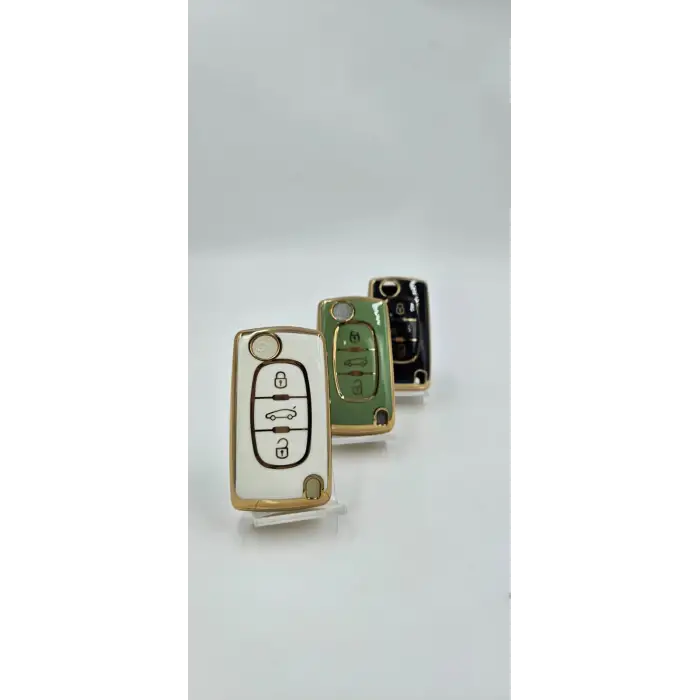 PEUGEOT PARTNER 207-307-308-5008 CİTROEN BERLİNGO C2-C3-C4 2 DÜĞMELİ OTO ANAHTAR KUMANDA KILIFI