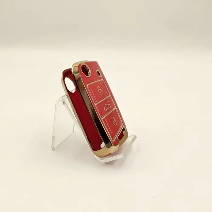 VOLKSWAGEN PASSAT GOLF SKODA SUPERB SEAT İBİZA LEON OTO ANAHTAR KUMANDA KILIFI ( SUSTALI MODEL )