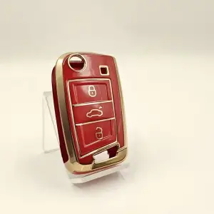 VOLKSWAGEN PASSAT GOLF SKODA SUPERB SEAT İBİZA LEON OTO ANAHTAR KUMANDA KILIFI ( SUSTALI MODEL )