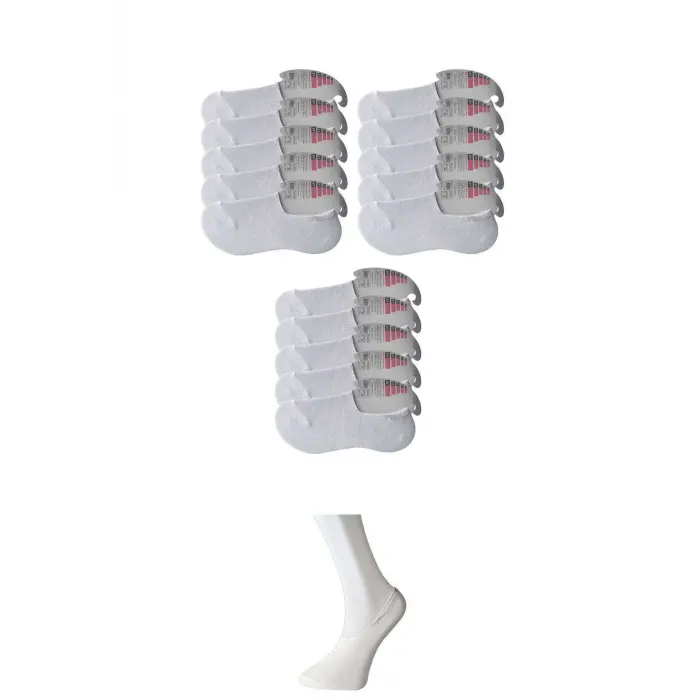 LYYN Beyaz Kadın Babet Çorap 15 Çift