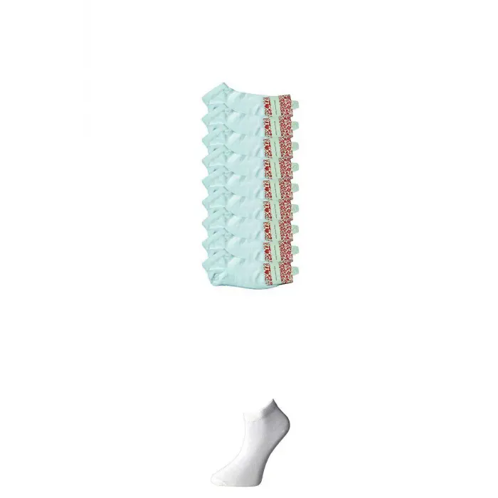 LYYN Beyaz Kadın Bilek Çorap 9 Çift