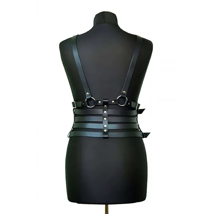 LYYN Deri Belden Dört Sıralı Göğüs Harness - Brf911