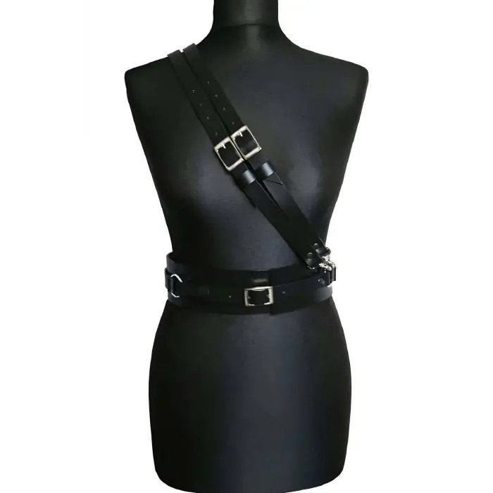 LYYN Deri Omuzdan Bağlamalı Bel Kemer  Harness  - Brf915
