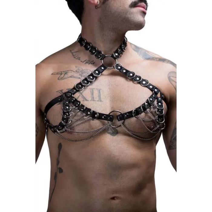 LYYN Erkek Zincirli Göğüs Harness - Brfm190