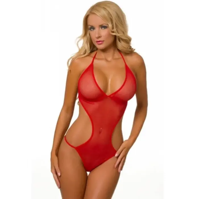 LYYN Fantazi Kırmızı Tül Babydoll Gecelik