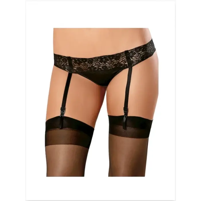 LYYN Fantezi Dantelli Satenli Kilotlu Jartiyer Takım