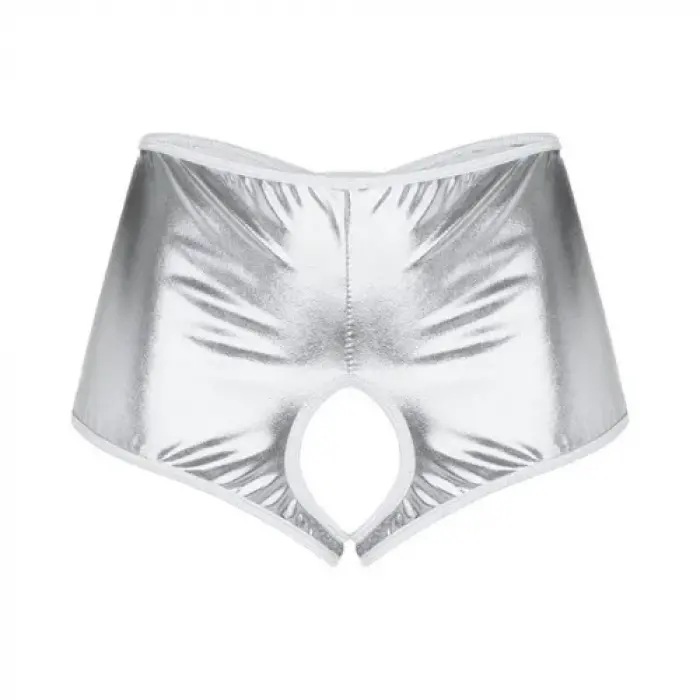 LYYN Fantezi Gümüş Özel Bölgeleri Açık Parlak Külot